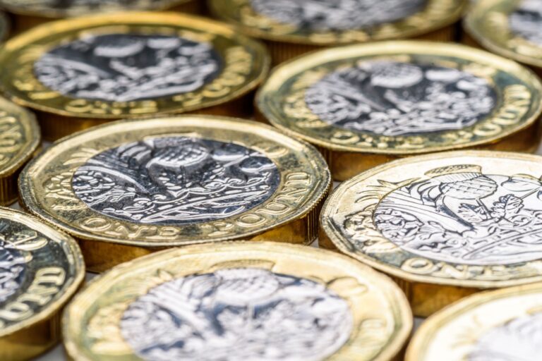 Stack of pound coins